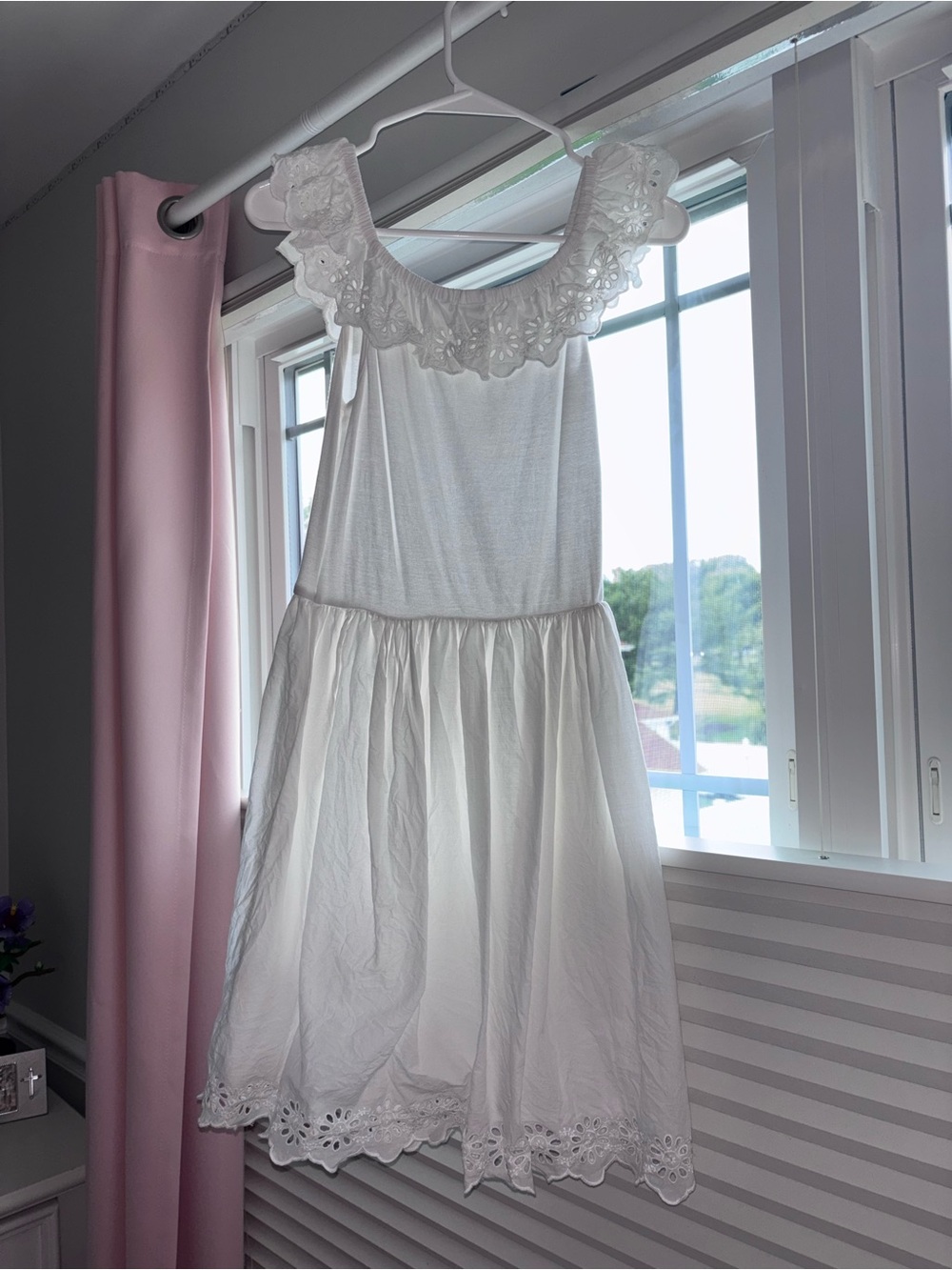 GAP White Eyelet Sundress with Lace